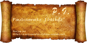 Paulcsenetz Ildikó névjegykártya